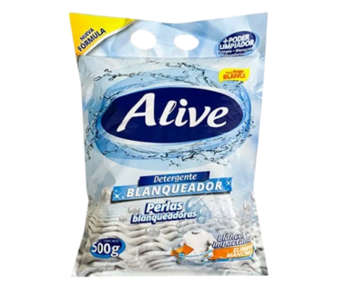 DETERGENTE ALIVE BLANQ PERLAS 500G
