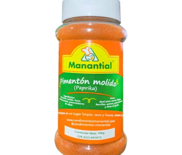 FRASCO PIMENTON MOLIDO MANANTIAL 100G