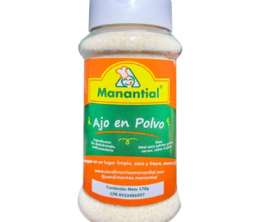 FRASCO AJO EN POLVO MANANTIAL 170G