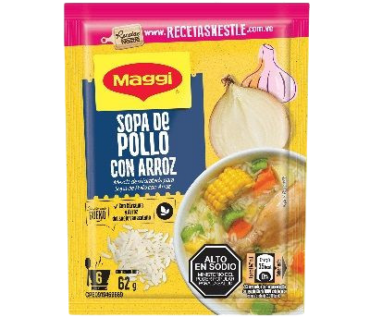 SOPA DE POLLO CON ARROZ MAGGI 62G