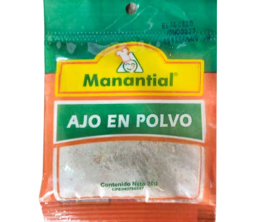 SOBRE AJO EN POLVO MANANTIAL 30G