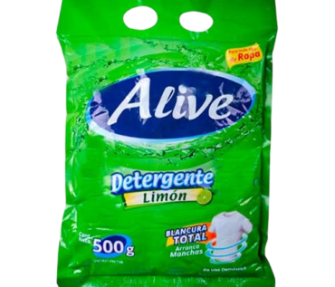 DETERGENTE ALIVE LIMON 500G