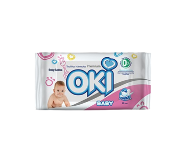 TOALLAS OKI BABY LOTION PREMIUM 64UND